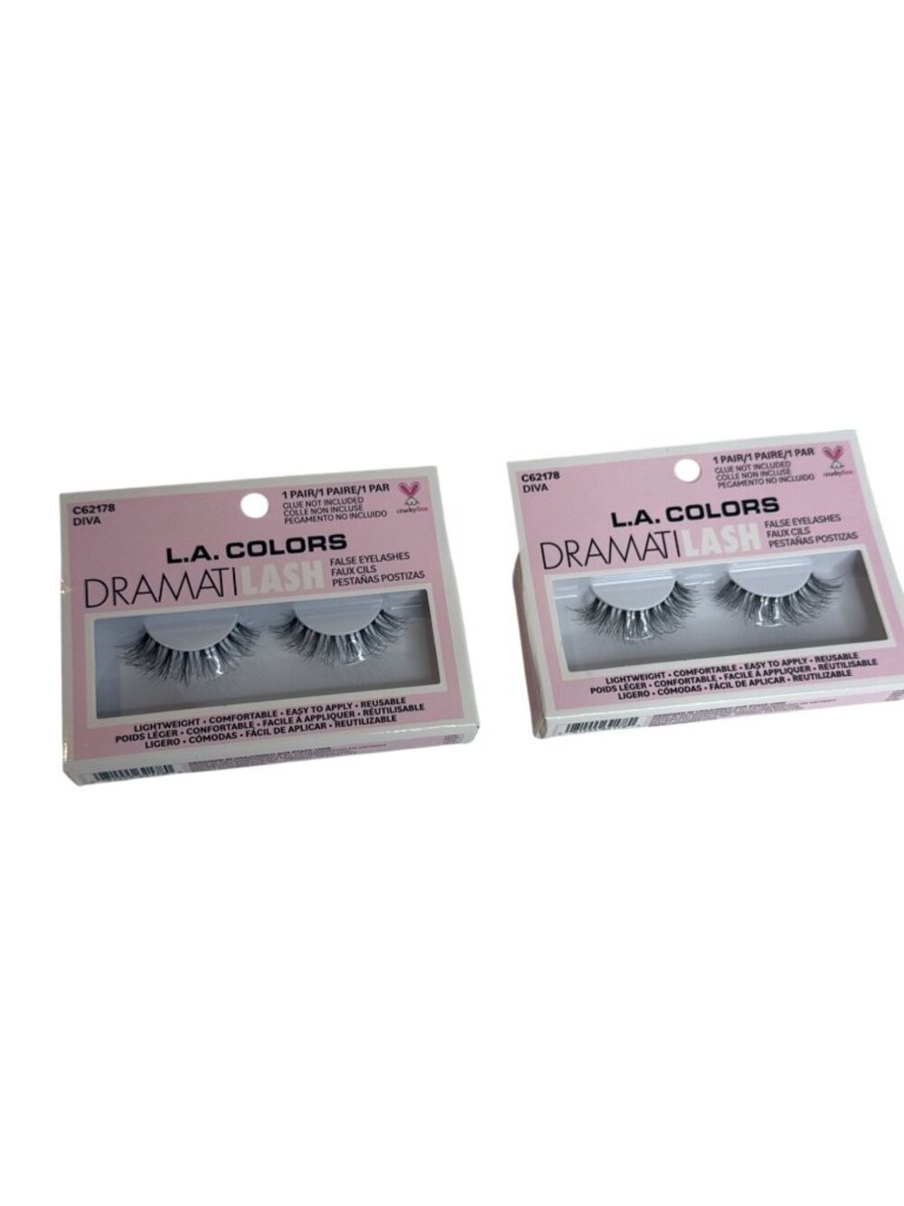 LA Colors Dramatilash Diva False Eyelashes 2 Pack